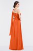 ColsBM Lucy Tangerine Mature Asymmetric Neckline Sleeveless Zip up Floor Length Ruching Bridesmaid Dresses