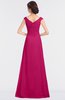 ColsBM Nadia Beetroot Purple Elegant A-line Short Sleeve Zip up Floor Length Beaded Bridesmaid Dresses