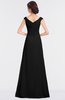 ColsBM Nadia Black Elegant A-line Short Sleeve Zip up Floor Length Beaded Bridesmaid Dresses