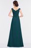 ColsBM Nadia Blue Green Elegant A-line Short Sleeve Zip up Floor Length Beaded Bridesmaid Dresses