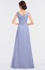 ColsBM Nadia Blue Heron Elegant A-line Short Sleeve Zip up Floor Length Beaded Bridesmaid Dresses