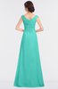 ColsBM Nadia Blue Turquoise Elegant A-line Short Sleeve Zip up Floor Length Beaded Bridesmaid Dresses