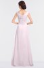 ColsBM Nadia Blush Elegant A-line Short Sleeve Zip up Floor Length Beaded Bridesmaid Dresses
