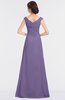 ColsBM Nadia Chalk Violet Elegant A-line Short Sleeve Zip up Floor Length Beaded Bridesmaid Dresses