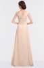 ColsBM Nadia Fresh Salmon Elegant A-line Short Sleeve Zip up Floor Length Beaded Bridesmaid Dresses