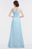 ColsBM Nadia Ice Blue Elegant A-line Short Sleeve Zip up Floor Length Beaded Bridesmaid Dresses