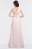 ColsBM Nadia Light Pink Elegant A-line Short Sleeve Zip up Floor Length Beaded Bridesmaid Dresses