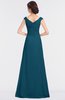 ColsBM Nadia Moroccan Blue Elegant A-line Short Sleeve Zip up Floor Length Beaded Bridesmaid Dresses