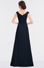 ColsBM Nadia Navy Blue Elegant A-line Short Sleeve Zip up Floor Length Beaded Bridesmaid Dresses