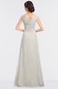 ColsBM Nadia Off White Elegant A-line Short Sleeve Zip up Floor Length Beaded Bridesmaid Dresses