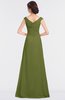 ColsBM Nadia Olive Green Elegant A-line Short Sleeve Zip up Floor Length Beaded Bridesmaid Dresses