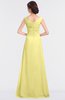 ColsBM Nadia Pastel Yellow Elegant A-line Short Sleeve Zip up Floor Length Beaded Bridesmaid Dresses