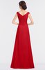ColsBM Nadia Red Elegant A-line Short Sleeve Zip up Floor Length Beaded Bridesmaid Dresses