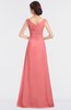 ColsBM Nadia Shell Pink Elegant A-line Short Sleeve Zip up Floor Length Beaded Bridesmaid Dresses