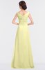 ColsBM Nadia Wax Yellow Elegant A-line Short Sleeve Zip up Floor Length Beaded Bridesmaid Dresses