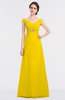 ColsBM Nadia Yellow Elegant A-line Short Sleeve Zip up Floor Length Beaded Bridesmaid Dresses