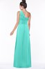 ColsBM Tegan Blue Turquoise Modern Sleeveless Zip up Chiffon Floor Length Flower Bridesmaid Dresses