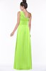 ColsBM Tegan Bright Green Modern Sleeveless Zip up Chiffon Floor Length Flower Bridesmaid Dresses