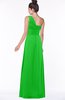 ColsBM Tegan Classic Green Modern Sleeveless Zip up Chiffon Floor Length Flower Bridesmaid Dresses