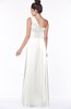 ColsBM Tegan Cloud White Modern Sleeveless Zip up Chiffon Floor Length Flower Bridesmaid Dresses