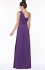 ColsBM Tegan Dark Purple Modern Sleeveless Zip up Chiffon Floor Length Flower Bridesmaid Dresses