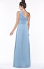 ColsBM Tegan Dusty Blue Modern Sleeveless Zip up Chiffon Floor Length Flower Bridesmaid Dresses