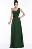 ColsBM Tegan Hunter Green Modern Sleeveless Zip up Chiffon Floor Length Flower Bridesmaid Dresses