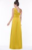 ColsBM Tegan Lemon Curry Modern Sleeveless Zip up Chiffon Floor Length Flower Bridesmaid Dresses