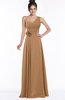 ColsBM Tegan Light Brown Modern Sleeveless Zip up Chiffon Floor Length Flower Bridesmaid Dresses