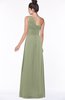 ColsBM Tegan Moss Green Modern Sleeveless Zip up Chiffon Floor Length Flower Bridesmaid Dresses