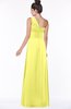 ColsBM Tegan Pale Yellow Modern Sleeveless Zip up Chiffon Floor Length Flower Bridesmaid Dresses