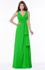 ColsBM Giselle Classic Green Gorgeous A-line V-neck Sleeveless Half Backless Pick up Bridesmaid Dresses