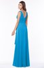 ColsBM Giselle Cornflower Blue Gorgeous A-line V-neck Sleeveless Half Backless Pick up Bridesmaid Dresses