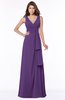ColsBM Giselle Dark Purple Gorgeous A-line V-neck Sleeveless Half Backless Pick up Bridesmaid Dresses
