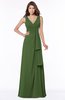 ColsBM Giselle Garden Green Gorgeous A-line V-neck Sleeveless Half Backless Pick up Bridesmaid Dresses