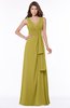 ColsBM Giselle Golden Olive Gorgeous A-line V-neck Sleeveless Half Backless Pick up Bridesmaid Dresses