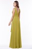 ColsBM Giselle Golden Olive Gorgeous A-line V-neck Sleeveless Half Backless Pick up Bridesmaid Dresses