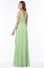 ColsBM Giselle Sage Green Gorgeous A-line V-neck Sleeveless Half Backless Pick up Bridesmaid Dresses