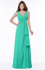 ColsBM Giselle Viridian Green Gorgeous A-line V-neck Sleeveless Half Backless Pick up Bridesmaid Dresses