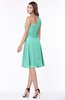 ColsBM Lilyana Mint Green Romantic One Shoulder Chiffon Knee Length Pleated Bridesmaid Dresses