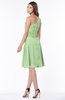 ColsBM Lilyana Sage Green Romantic One Shoulder Chiffon Knee Length Pleated Bridesmaid Dresses