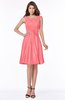 ColsBM Dulce Hot Coral Gorgeous Scoop Sleeveless Knee Length Flower Bridesmaid Dresses