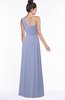 ColsBM Adalyn Blue Heron Mature Sheath Sleeveless Half Backless Chiffon Ruching Bridesmaid Dresses