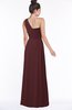 ColsBM Adalyn Burgundy Mature Sheath Sleeveless Half Backless Chiffon Ruching Bridesmaid Dresses