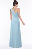 ColsBM Adalyn Ice Blue Mature Sheath Sleeveless Half Backless Chiffon Ruching Bridesmaid Dresses