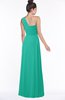 ColsBM Adalyn Viridian Green Mature Sheath Sleeveless Half Backless Chiffon Ruching Bridesmaid Dresses