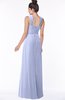 ColsBM Isla Blue Heron Elegant V-neck Sleeveless Chiffon Floor Length Ruching Bridesmaid Dresses