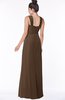 ColsBM Isla Chocolate Brown Elegant V-neck Sleeveless Chiffon Floor Length Ruching Bridesmaid Dresses