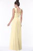 ColsBM Isla Cornhusk Elegant V-neck Sleeveless Chiffon Floor Length Ruching Bridesmaid Dresses