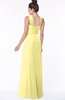 ColsBM Isla Daffodil Elegant V-neck Sleeveless Chiffon Floor Length Ruching Bridesmaid Dresses